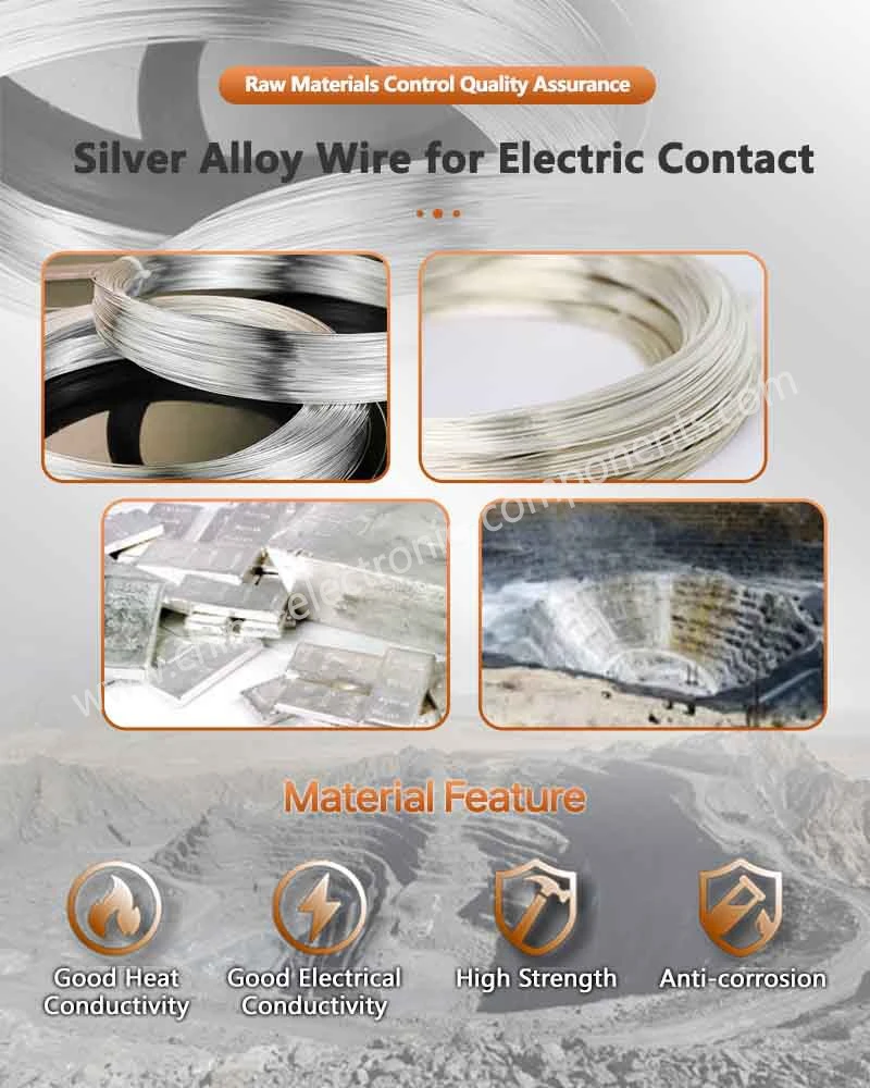 Silver Alloy Raw Material for Silver Alloy Contacts Silver Alloy Raw Material for Silver Alloy Contacts