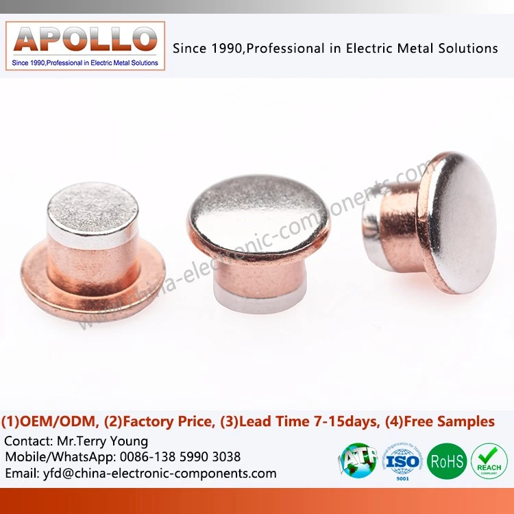 AgCuAg Tri-metal Contact Rivets