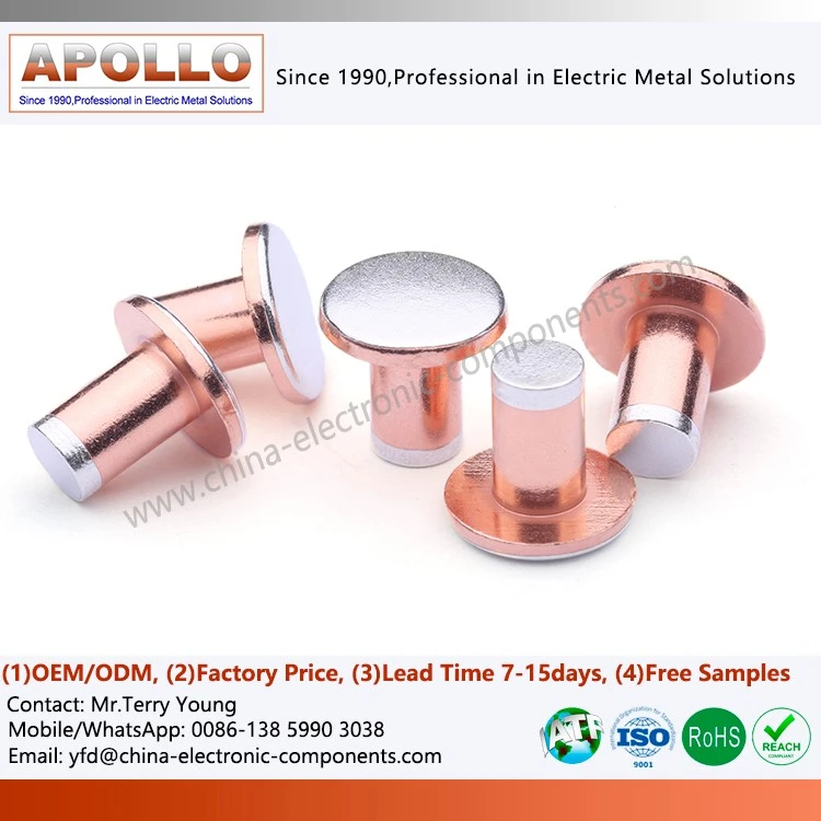 Tri-metal Rivet Contacts
